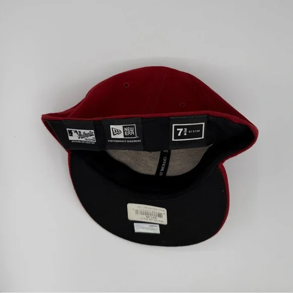 New Era Houston Astros 59FIFTY Fitted Baseball Hat Size 7 3/4.  Red, NWT. - Picture 10 of 16